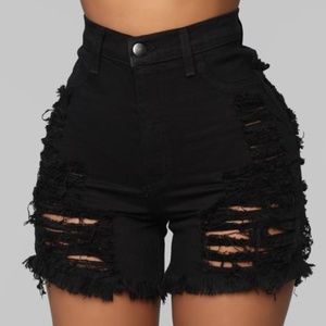 Fashion Nova Yes Now Distressed Bermuda Shorts